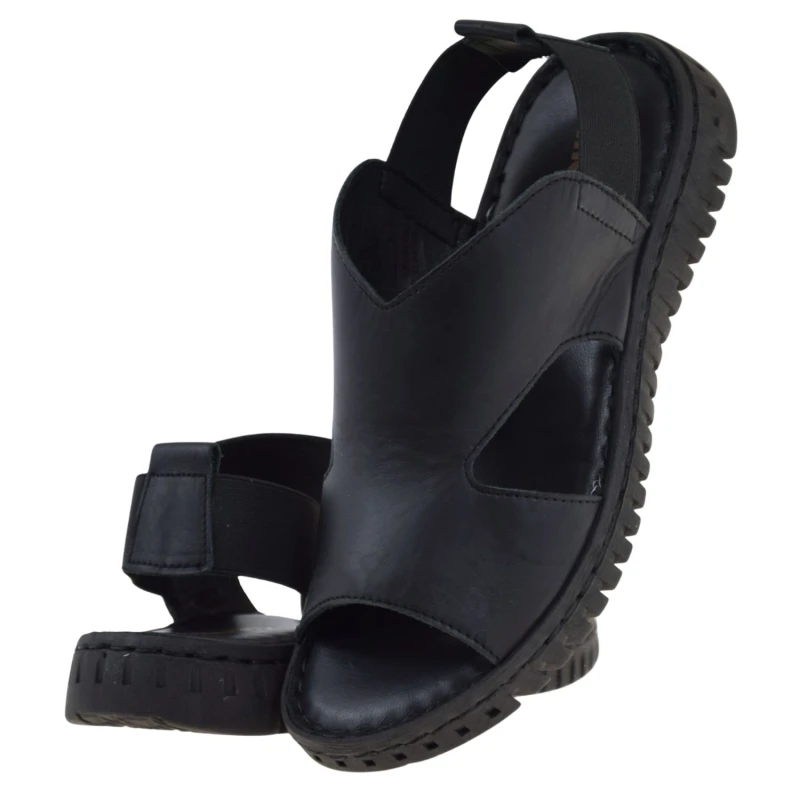 Sandały damskie skórzane czarne Manitu 910326-01 na lekkiej platformie (5).jpg