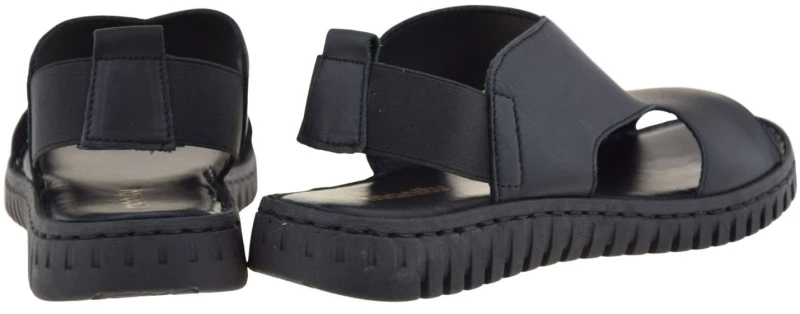 Wygodne czarne sandały damskie Manitu 910326-01 ze skóry naturalnej na lato (3).jpg