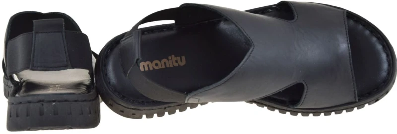 Wygodne czarne sandały damskie Manitu 910326-01 ze skóry naturalnej na lato (4).jpg