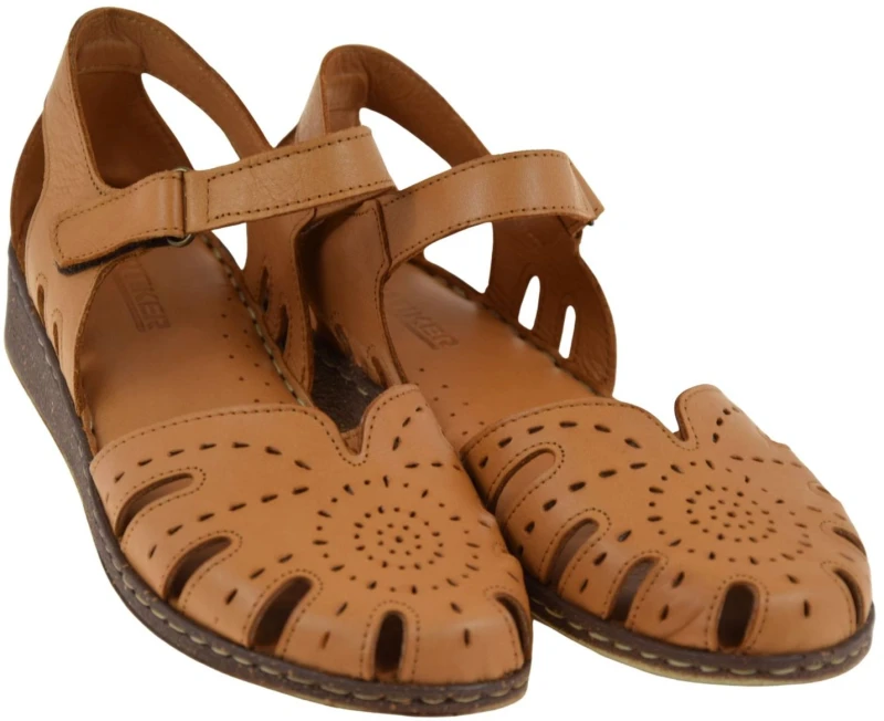 Wygodne sandały damskie ARTIKER 58C2011 camel ze skóry naturalnej na lato (2).jpg