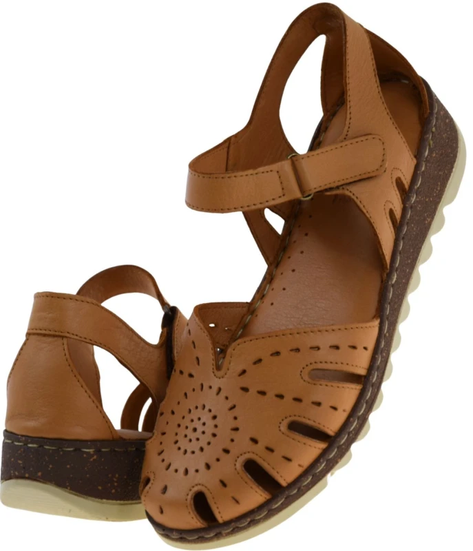 Wygodne sandały damskie ARTIKER 58C2011 camel ze skóry naturalnej na lato (5).jpg