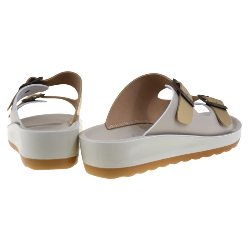 Klapki damskie FLY FLOT 42 G64 ZZ beżowo-złote na koturnie 3 cm (3).jpg