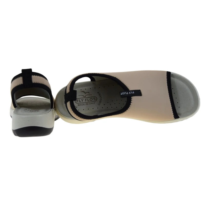 Beżowe sandały damskie FLY FLOT 57 H87 LA z elastycznej lycry na haluksy i wrażliwe stopy (4).jpg