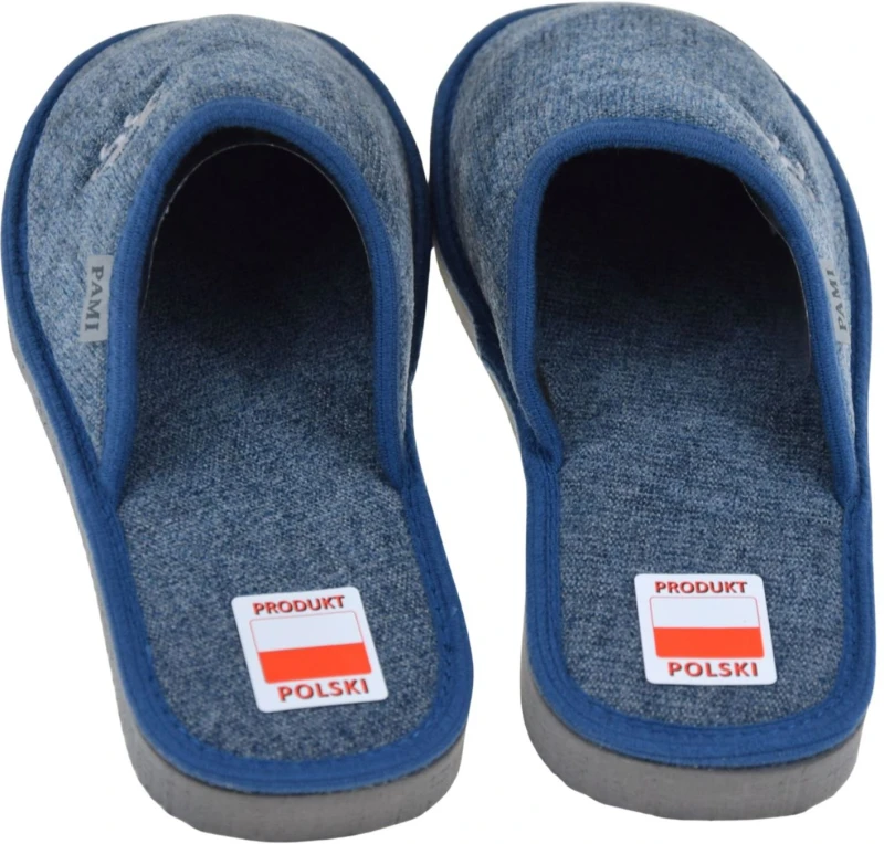 Wygodne kapcie męskie PAMI 122 z tkaniny na lekkiej antypoślizgowej podeszwie (3).jpg