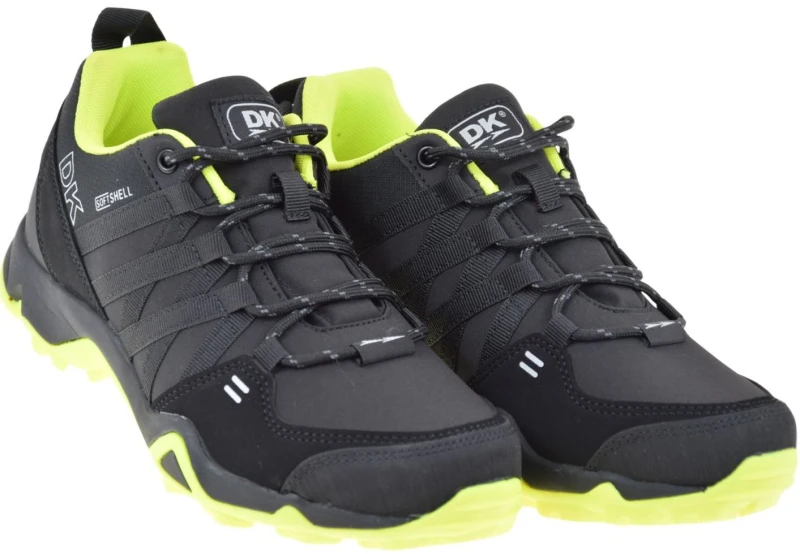 Sneakersy damskie trekkingowe DK VB17282 czarne z SoftShell – lekka podeszwa antypoślizgowa, żółte wnętrze (2).jpg