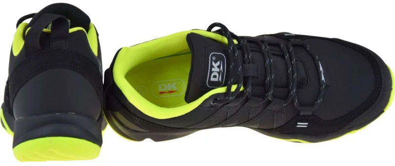 Sneakersy damskie trekkingowe DK VB17282 czarne z SoftShell – lekka podeszwa antypoślizgowa, żółte wnętrze (3).jpg