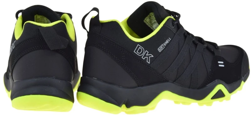Sneakersy damskie trekkingowe DK VB17282 czarne z SoftShell – lekka podeszwa antypoślizgowa, żółte wnętrze (4).jpg