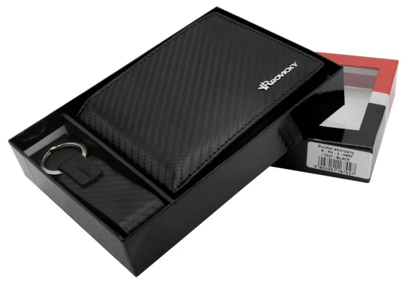 Portfel męski skórzany RFID ROVICKY R-PK5-N992-7027 BLAC z brelokiem w pudełku prezentowym (2).webp