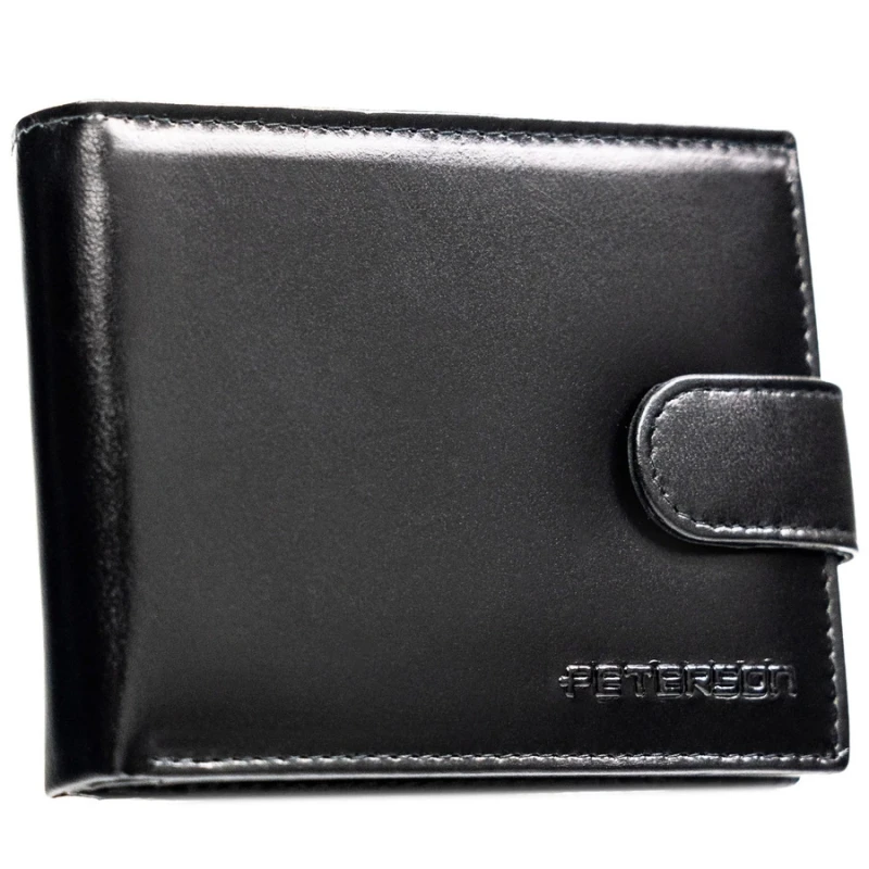 Portfel męski skórzany Peterson PTN N992L-NGV-9509 Black czarny duży na zatrzask (2).webp