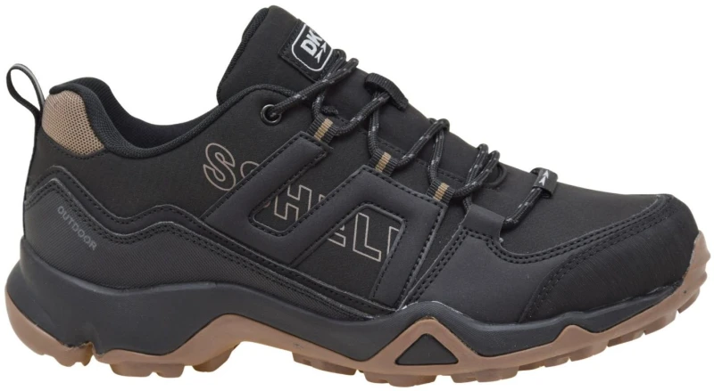 Męskie buty sportowe trekkingowe DK VB17331 czarne softshell z brązową podeszwą i agresywnym bieżnikiem (1).jpg