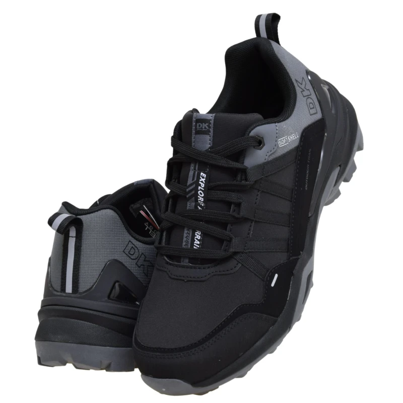 Buty trekkingowe męskie DK VB17920 czarno szare softshell z antypoślizgową podeszwą (5).jpg