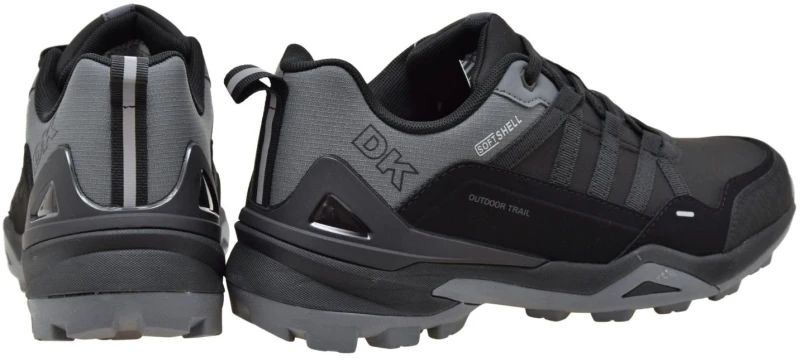 Lekkie buty sportowe męskie DK VB17920 softshell czarne z szarymi dodatkami na co dzień i w teren (3).jpg