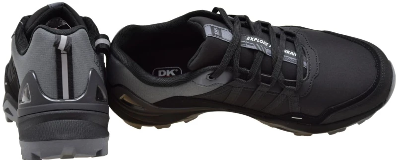Lekkie buty sportowe męskie DK VB17920 softshell czarne z szarymi dodatkami na co dzień i w teren (4).jpg