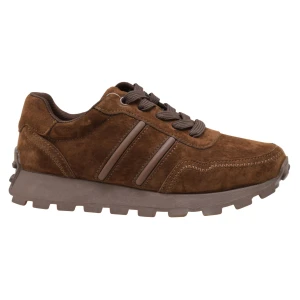 Sneakersy damskie brązowe skórzane zamszowe S.Barski LR62-7101