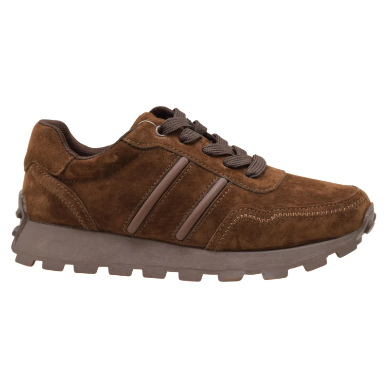 Brązowe sneakersy damskie S.Barski LR62-7101 ze skóry naturalnej zamszowej (2).jpg