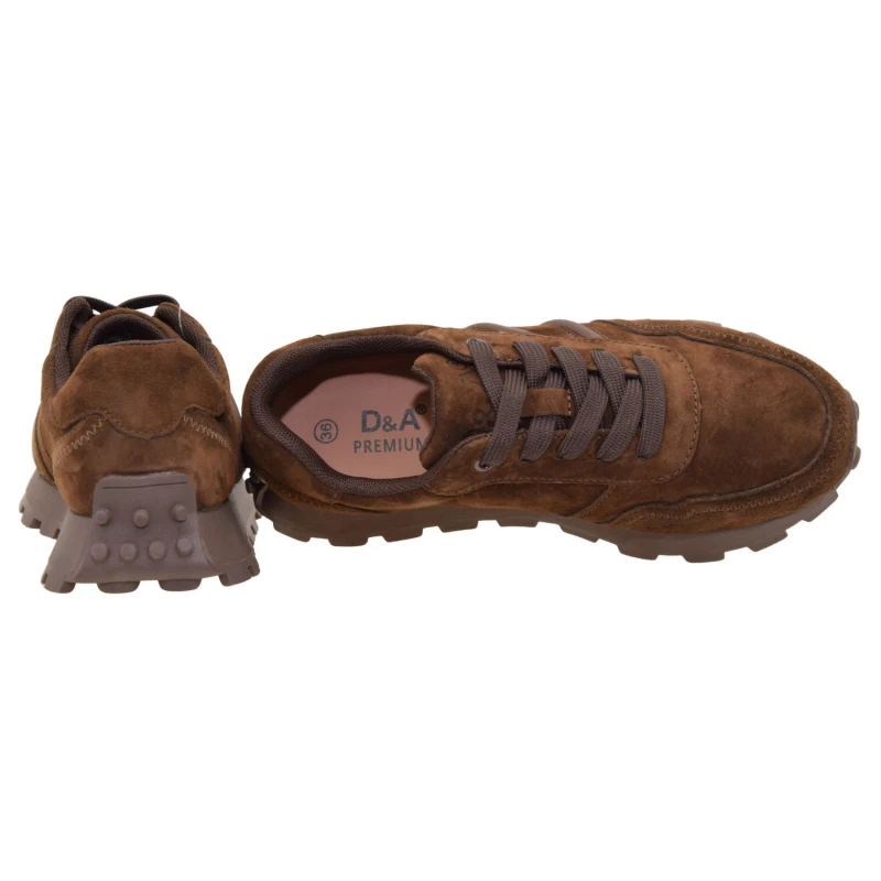 Brązowe sneakersy damskie S.Barski LR62-7101 ze skóry naturalnej zamszowej (5).jpg