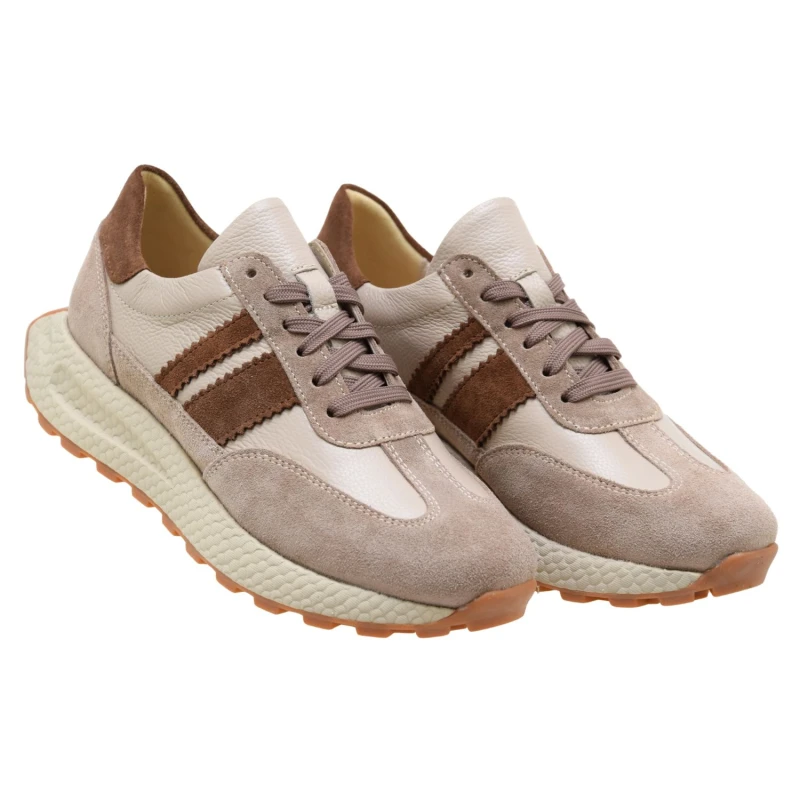 Damskie sneakersy skórzane KAMPA N1291 beżowo-brązowe na lekkiej platformie (2).jpg