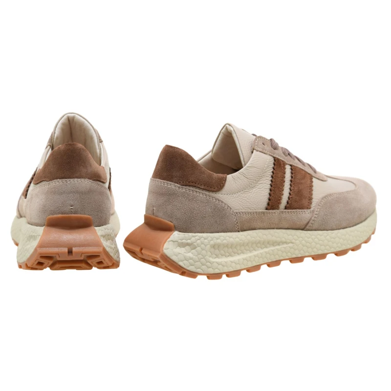 Damskie sneakersy skórzane KAMPA N1291 beżowo-brązowe na lekkiej platformie (3).jpg