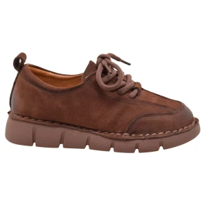 Półbuty damskie barefoot skórzane brązowe CAMBELL 26-98343BR