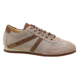 Damskie sneakersy skórzane beżowe | KAMPA N1421 lekkie półbuty