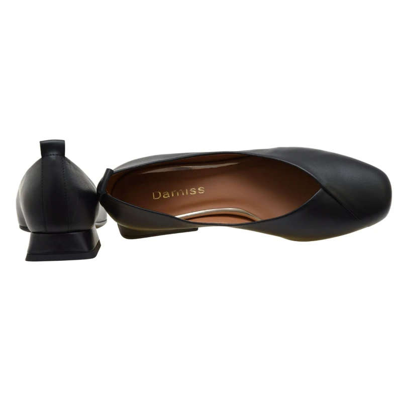 Czółenka damskie skórzane czarne DAMISS DS-1009 na niskim obcasie 2,5 cm (4).jpg