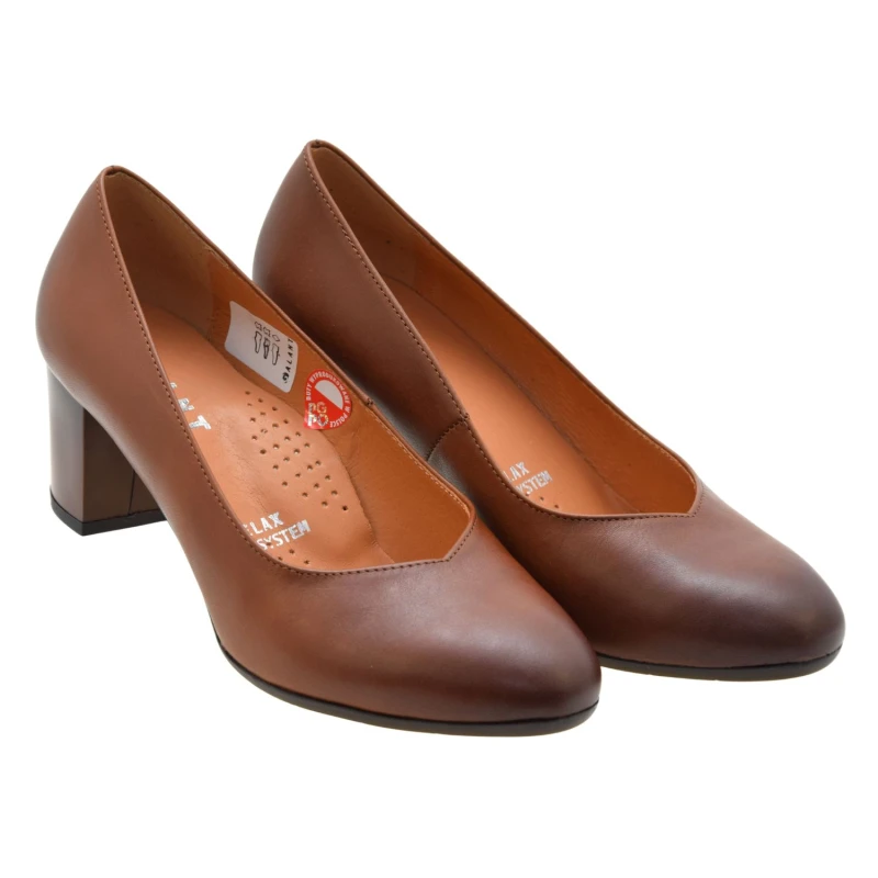 Czółenka damskie skórzane brązowe GALANT 4516 na słupku 6 cm (2).jpg