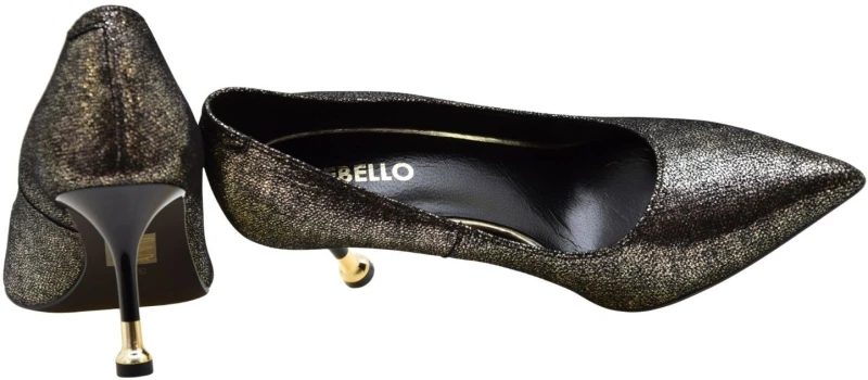 Czółenka damskie skórzane czarno-złote CheBello 5123 eleganckie szpilki 8 cm (4).jpg