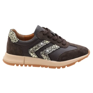 Półbuty Damskie Sneakersy Skórzane Brązowe | S.BARSKI GR62-6015