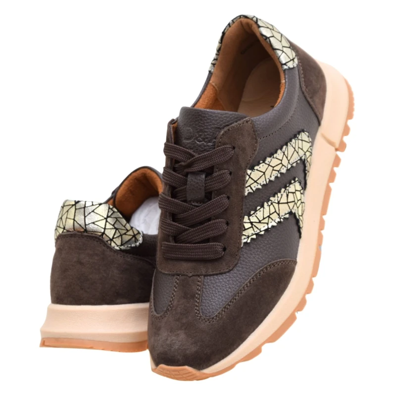Damskie sneakersy skórzane brązowe S.BARSKI GR62-6015 ze złotymi wstawkami (5).jpg