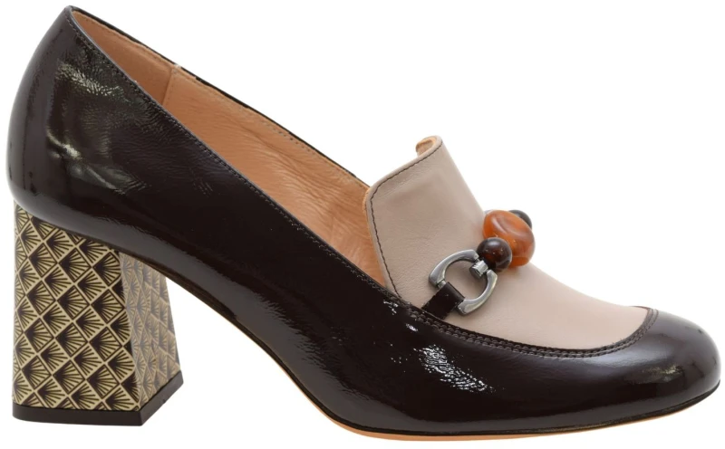 Eleganckie czółenka damskie KORDEL 3174 ze skóry naturalnej na słupku 7,5 cm z ozdobą (1).jpg