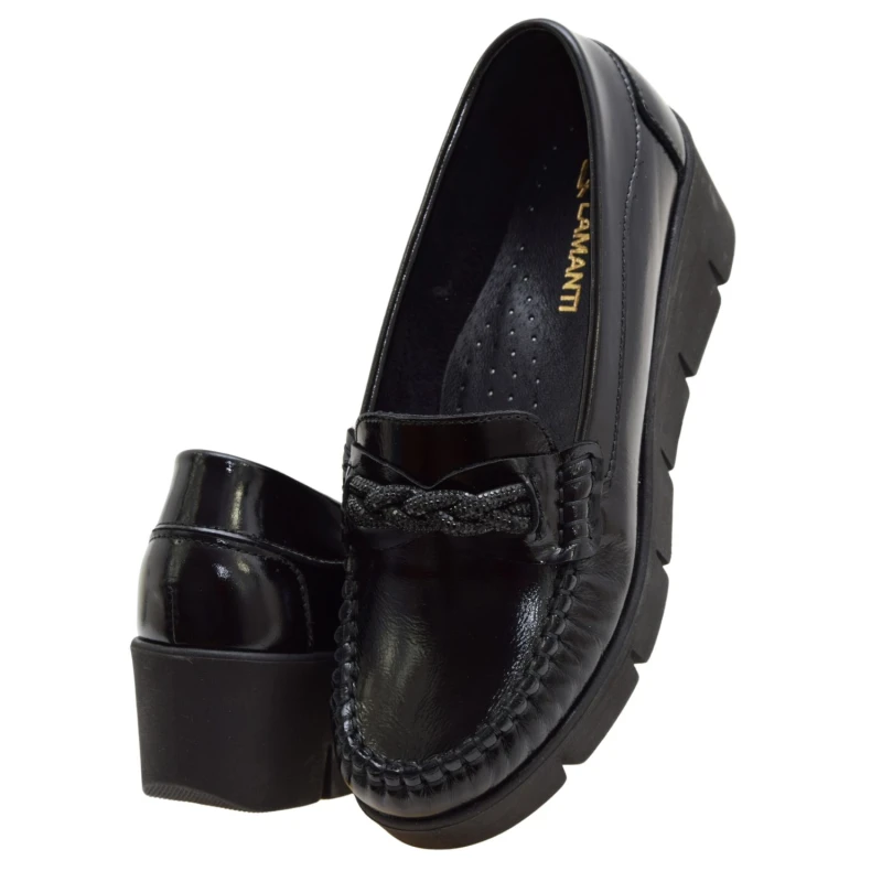 Mokasyny damskie eleganckie na koturnie Lamanti 989 (5).jpg
