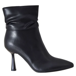 Eleganckie botki damskie skórzane czarne na szpilce S.BARSKI D&A JC62-1070