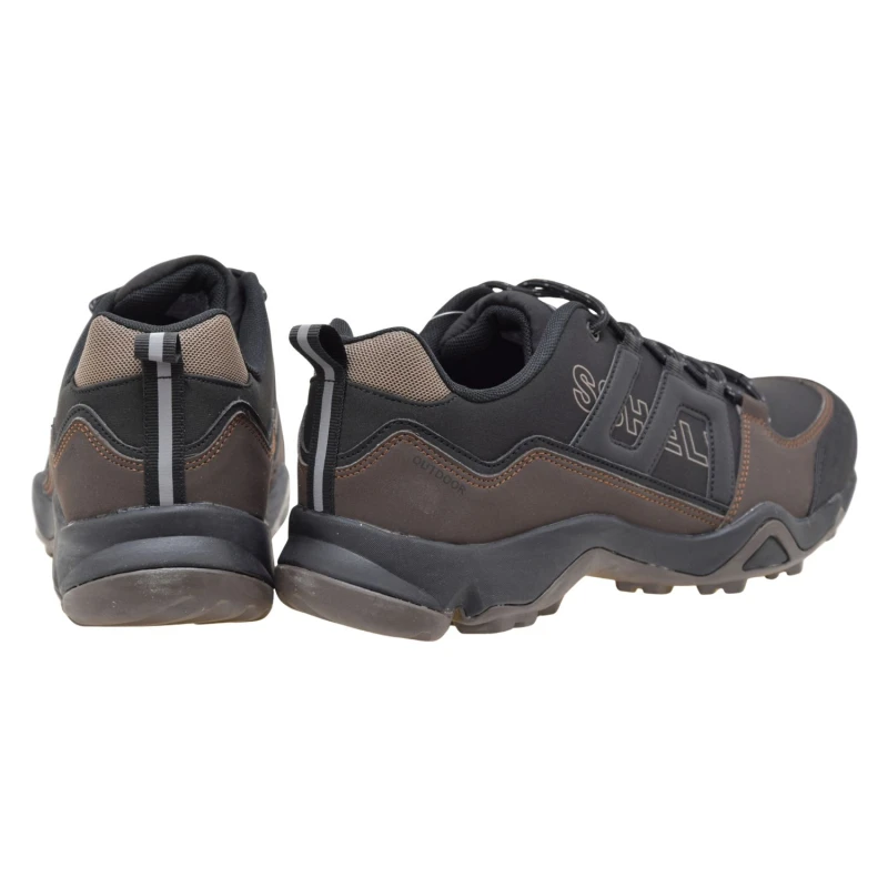 Buty trekkingowe męskie DK VB17331 czarne brązowe softshell lekkie outdoor (3).jpg