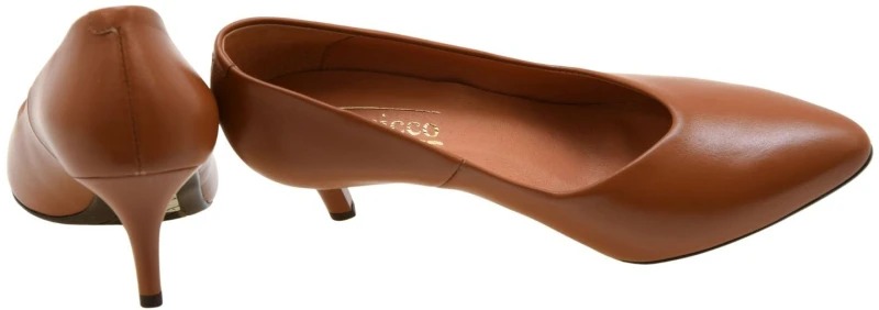 Eleganckie czółenka damskie brązowe na szpilce 6 cm CLASICO 2367, wygodne skórzane buty na wesele i do pracy (4).jpg