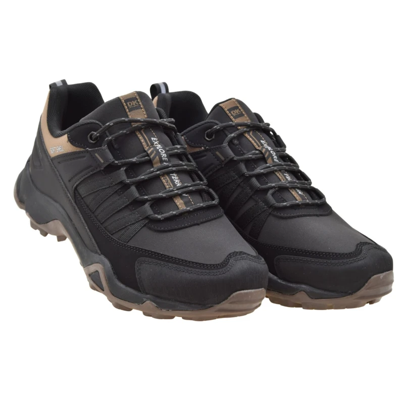 Buty trekkingowe męskie DK VB18099 czarne z brązowymi dodatkami, lekkie sportowe buty softshell z antypoślizgową podeszwą (2).jpg