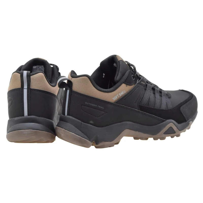 Buty trekkingowe męskie DK VB18099 czarne z brązowymi dodatkami, lekkie sportowe buty softshell z antypoślizgową podeszwą (3).jpg