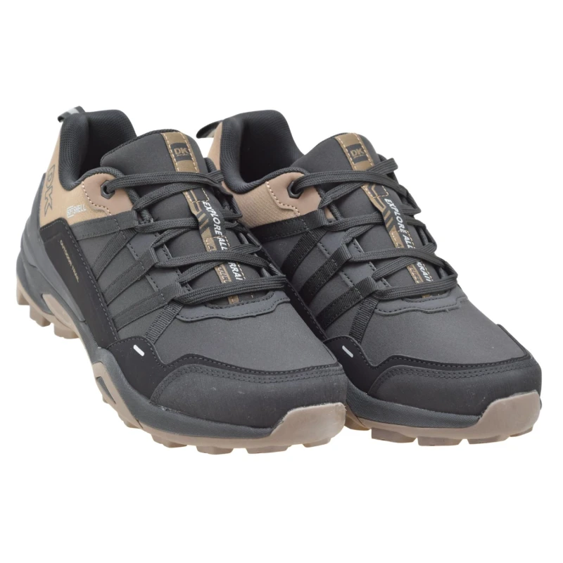 Buty trekkingowe męskie DK VB 17920 czarne z brązowymi dodatkami, lekkie sportowe buty softshell z antypoślizgową podeszwą (2).jpg