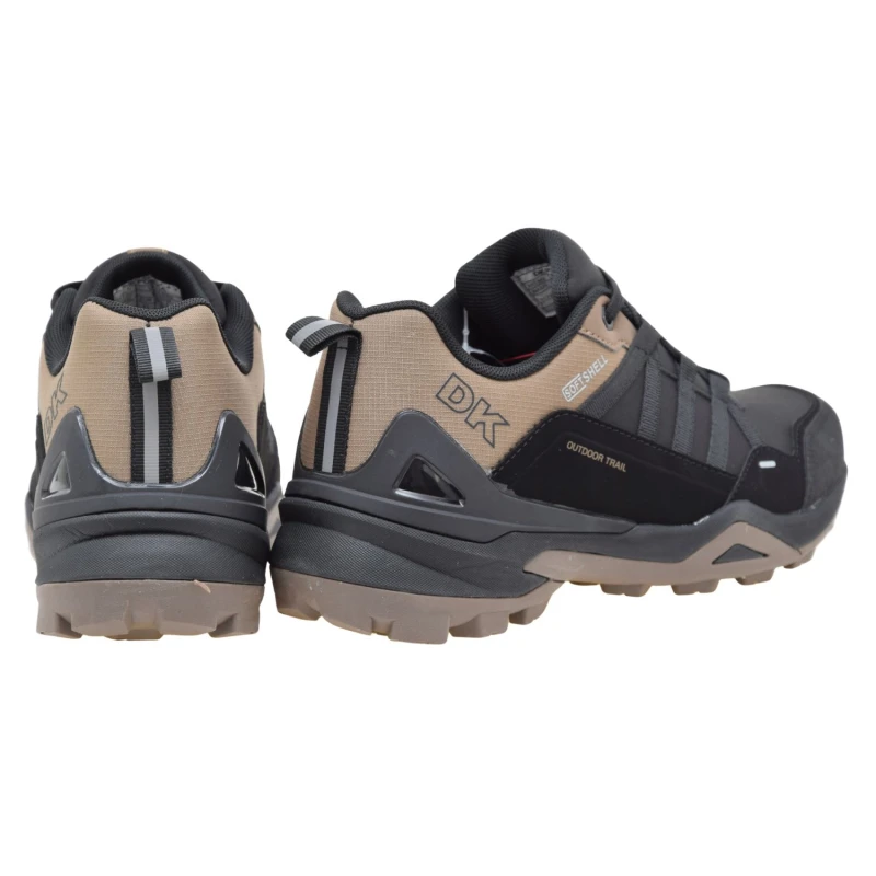 Buty trekkingowe męskie DK VB 17920 czarne z brązowymi dodatkami, lekkie sportowe buty softshell z antypoślizgową podeszwą (3).jpg