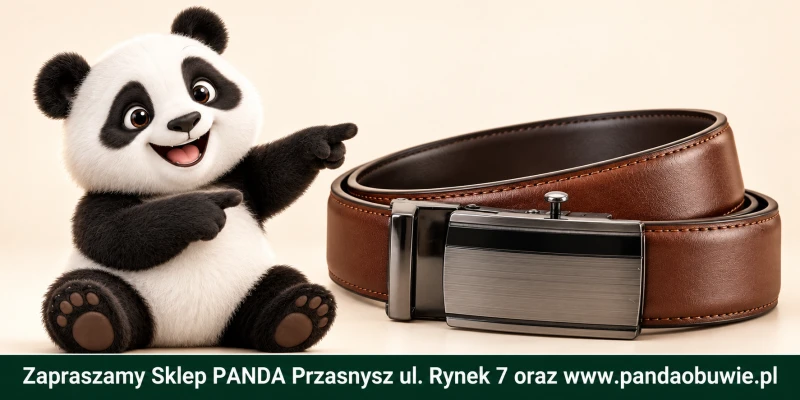 Elegancki brązowy pasek męski do garnituru LA CONGA 30130, grafitowo-srebrna klamra automatyczna, skóra naturalna.png
