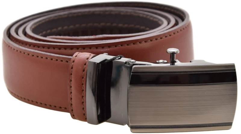 Pasek męski skórzany brązowy LA CONGA 30130, skóra naturalna licowa, szerokość 31 mm, elegancka klamra automatyczna(4).jpg