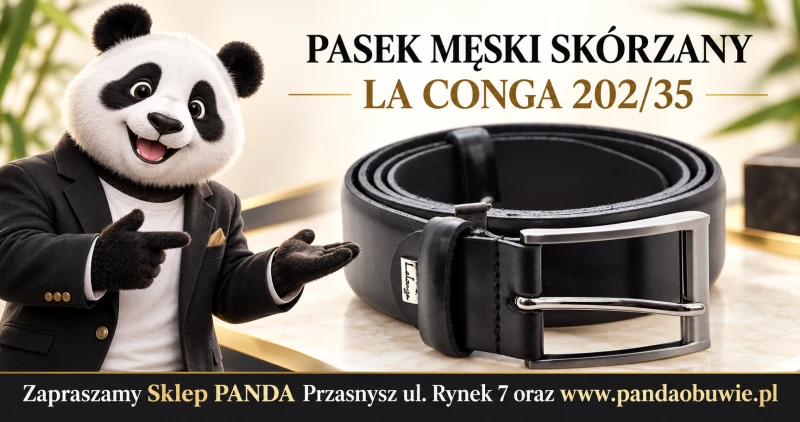 Czarny pasek męski do spodni LA CONGA 20235, skóra naturalna licowa, szerokość 35 mm, klasyczna klamra z bolcem.png
