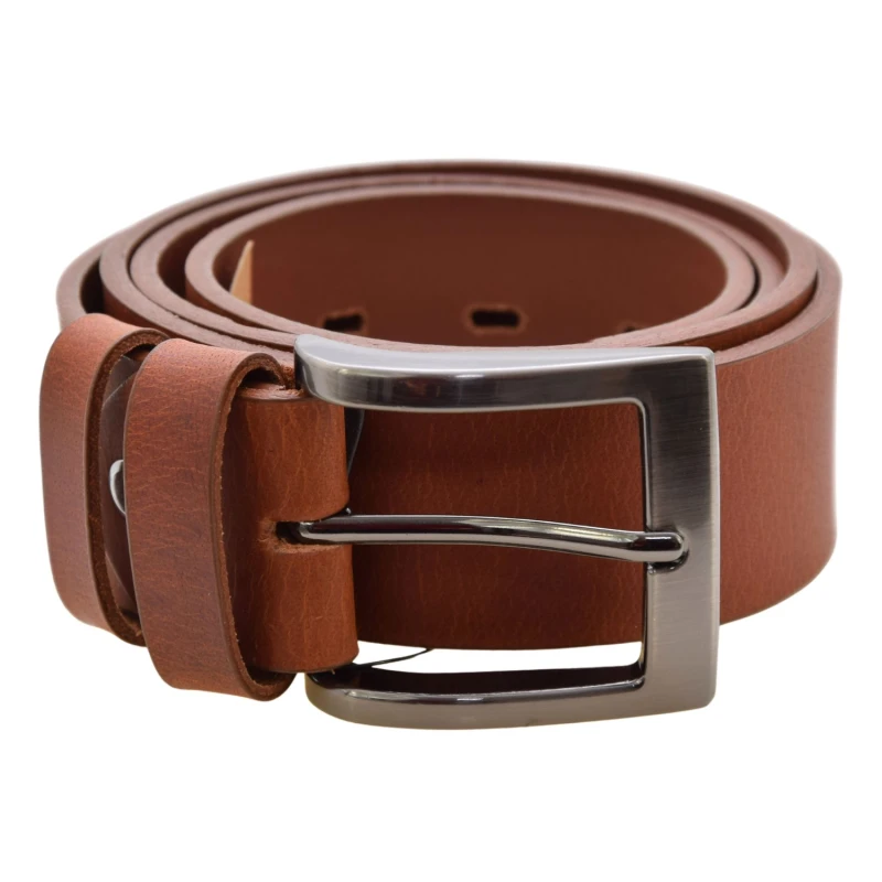 Jasnobrązowy pasek męski do jeansów i chinosów DILETTO PBW 12, skóra naturalna, elegancka klamra z bolcem, szerokość 3,8 cm (1).jpg
