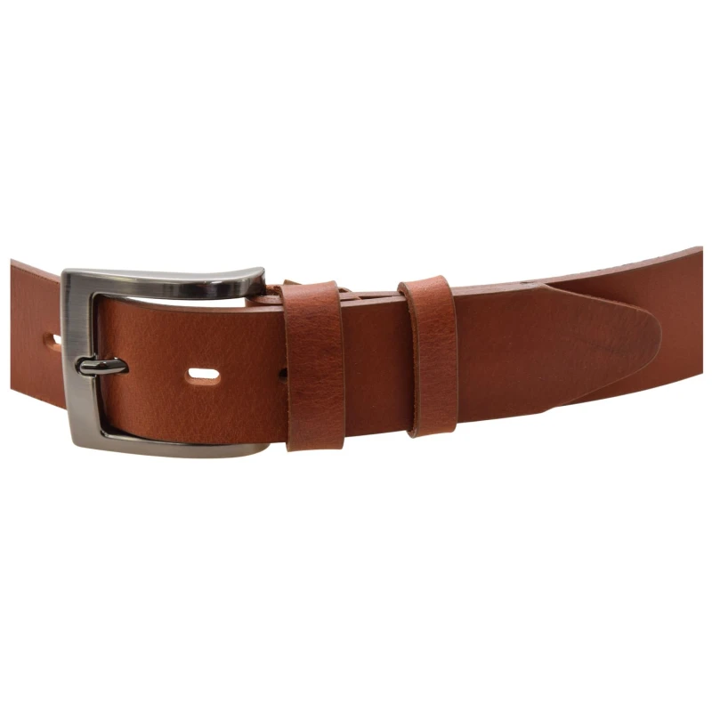 Jasnobrązowy pasek męski do jeansów i chinosów DILETTO PBW 12, skóra naturalna, elegancka klamra z bolcem, szerokość 3,8 cm (2).jpg