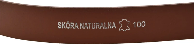 Pasek męski skórzany DILETTO PBW 12 jasnobrązowy ze skóry naturalnej licowej, szerokość 38 mm, klasyczna srebrna klamra (4).jpg