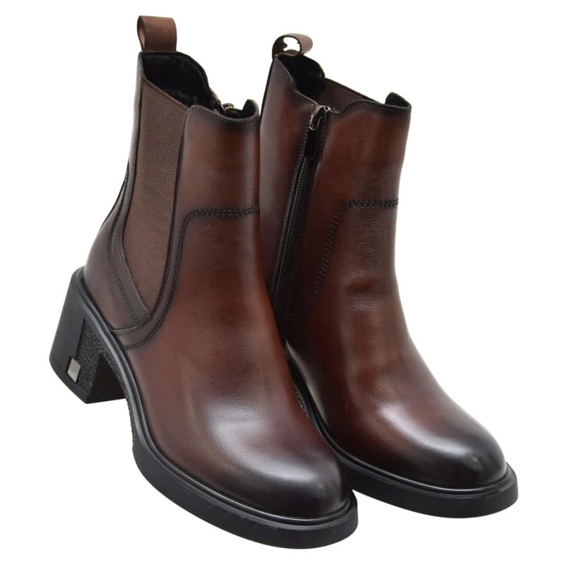 Botki damskie CAMBELL 26-29326BR z brązowej skóry licowej, na słupku 6 cm (2).jpg