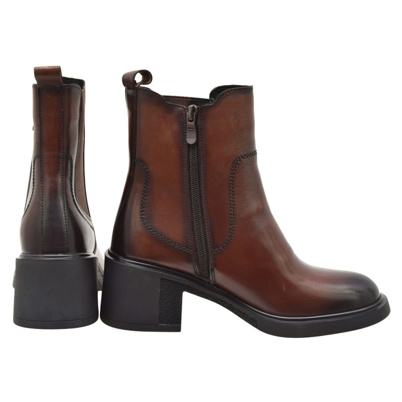 Botki damskie CAMBELL 26-29326BR z brązowej skóry licowej, na słupku 6 cm (4).jpg
