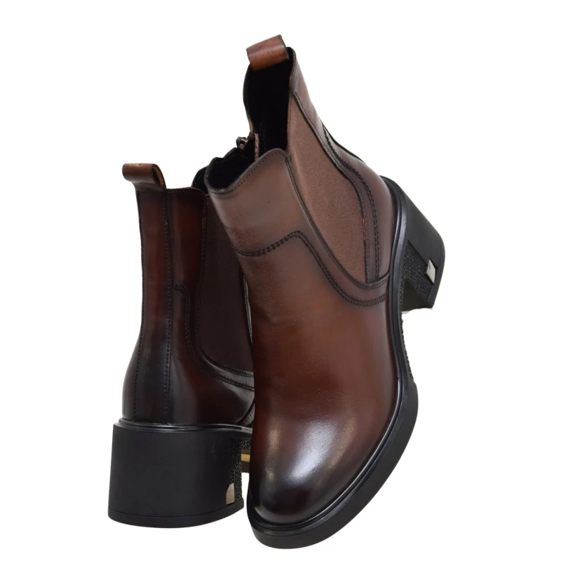 Botki damskie CAMBELL 26-29326BR z brązowej skóry licowej, na słupku 6 cm (5).jpg